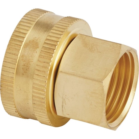 Best Garden 3/4 In. FHT x 1/2 In FPT Brass Swivel Hose Connector GB-9551+GM294